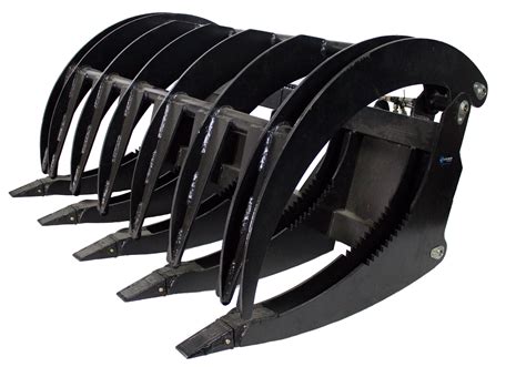 hd skid steer grapple root rake|grapple bucket for skid steer.